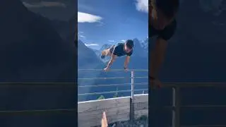 Full planche on the mountain 🏔️ #calisthenics #workout #fullplanche