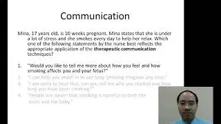 Nclex RN question: Communication