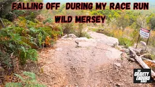 Wild Mersey MTB trails | Tas Gravity Race experience | Tasmania Falling Off during a race run.