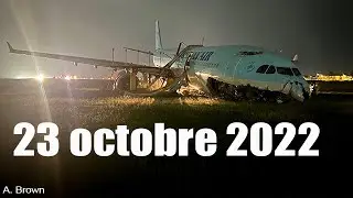 Gros d&eacute;g&acirc;ts sur un Airbus de Korean Air apr&egrave;s une sortie de piste