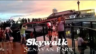 Evening Walk❕ see the sunset view from Skywalk Senayan Park❕ Central Jakarta city tour