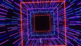 Ultimate 4K Disco Tunnel Loop (5 Hours) | Vibrant Neon Square Lights & Metallic Motion #4kultrahd 