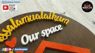 Round 3D Colorful Flat Door Nameplate - Happy(Couple) 👩&zwj;❤️&zwj;💋&zwj;👨