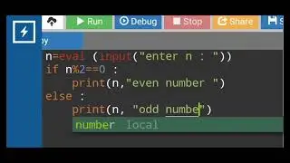 #python  program to find #even or #odd numbers by taking input from user #coding