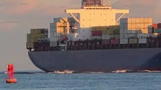 Fast Shipping Fort Monroe VA #ship #containership #wow #epic #waves #roughseas #sea