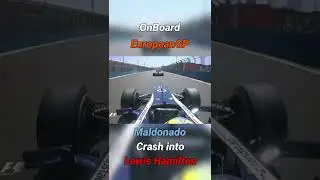 on board pastor maldonado crash into lewis hamilton |  #shorts #f1 #onboard #maldonado #europeangp