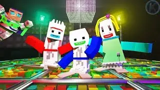 Toy Story 4 Forky Family: Disco Party Minecraft Animation