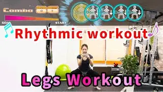 【Rhythmic workout】Let's try to Beautiful Legs Workout with music for 3 minutes [English]