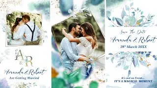 Floral || watercolor || Wedding Invitation Video || Save The Date Video || VR 69