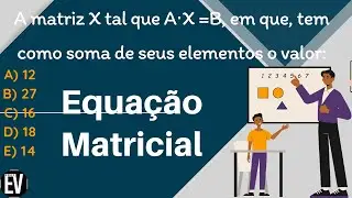 EQUAÇÃO MATRICIAL - A matriz X tal que A⋅X =B, em que, tem como soma de seus elementos o valor: