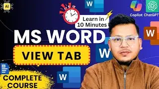 MS Word View Tab Full Tutorial in Hindi | Zoom, Layout & Window Options Explained