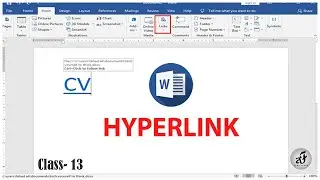 MS word insert Hyperlink | Class - 13 | Hyperlink | Insert Tab | Links Group | Apna Fahad.