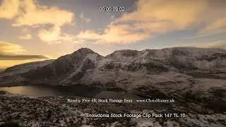 SNOWDONIA SUNRISE TIMELAPSE - Snowdonia Stock Footage Clip Pack 147 TL 10