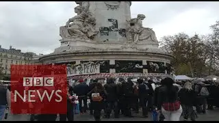 Scenes at Place de la R&eacute;publique (360 video) BBC News