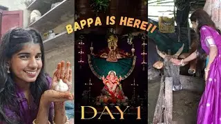 Ganpati Festival Vlog | Day 1 | Village Celebration 🌿