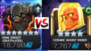 7 ⭐ Duped Deathless King Groot vs 4 ⭐ CGR Damage Comparison