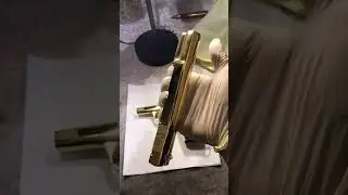 Browning hi power slide restored and 24k gold plated