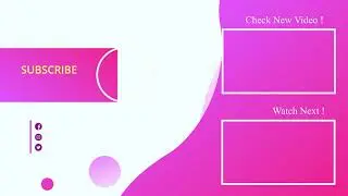#1 Pink End-Screen Template Video Without Text |  Free & Blank