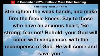 14 December 2025 Catholic Mass  Bible Reading