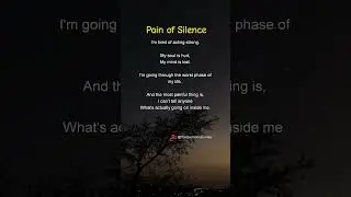 Pain of Silence 💔 When Being Strong Hurts Inside 🥀 #SilentPain #Emotions