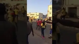 UDP Supporters stoning Opposite APRC Leader's Home in Talinding, Gambia.13/05/2018