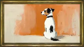 Jack Russell Dog Pet Wall Decor &mdash; 4K Frame TV Art Screensaver | Whimsical Oil Painting