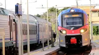 Un INCROCIO a Zappulla ed una E464 in Partenza...linea Messina-Palermo