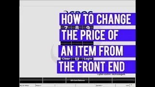 restaurant pos system | Change the Price of item from the front end of the house
