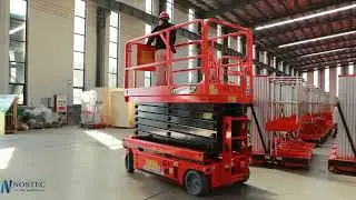 12m platform height electric scissor lift working video