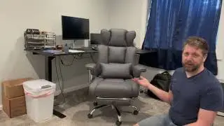 Executive Reclining  Office Chair with Foot Rest and Adjustable High Back
