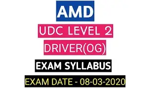 AMD UDC Level - 2 & Driver(OG) Syllabus/Exam Pattern & Exam Date