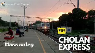Mass Entry -**WAP7** leading Cholan Express @InterestedTrainTraveller