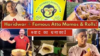 Haridwar Atta Momos & Mushroom Roll 🥟🌯 | Desi Street Food | The Monkey Dumplings