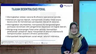 Kuliah MK Ekonomi Regional dan Perkotaan Pertemuan 12