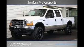 #15477 2001 FORD F250 CREW CAB SHORT BED POWERSTROKE 7.3L LOW MLS 100% RUST FREE LARIAT LEVELED 4X4