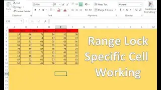 Range Lock Specific Cells In Excel
