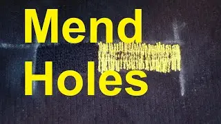 How to Mend a Hole with Sewing Machine &ndash; Darning Technique