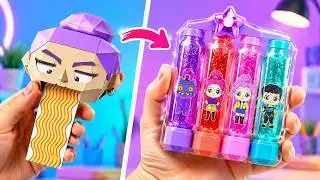 DIY Study Vibe Supplies ✨📚 Adorable K-Pop Demon Hunters Cardboard Crafts