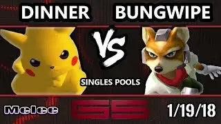 GENESIS 5 SSBM - Dinner (Pikachu) VS Bungwipe (Fox) - Smash Melee Singles