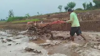 Traktor sawah || lahan terasering ||