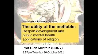 Glen Milstein: Lifespan development and public mental health applications of religion