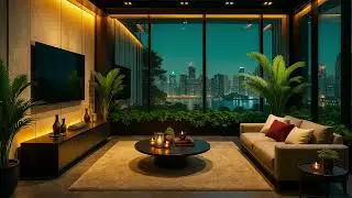 Late Evening City View | Relaxing Frogs & Cicadas Sounds for Deep Calm
