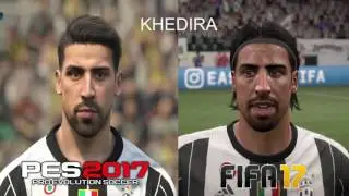 FIFA 17 vs PES 17: JUVENTUS PLAYER FACES | HD 1080
