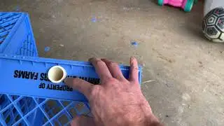 Backyard Water Garden: Reinforced Milk Crates for Wetland Filter