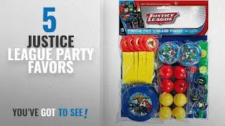 Top 10 Justice League Party Favors [2018]: Amscan Adventure Filled Justice League Birthday Party