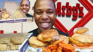 ARBY'S & INSOMNIA COOKIES MUKBANG! BEEF & CHEDDAR + BEER BATTERED FISH SANDWICH + SWEET POTATO FRIES