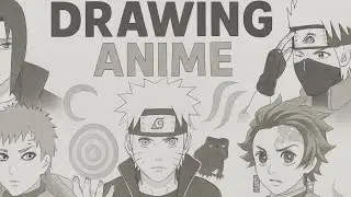Naruto Gaara Itachi Kakashi Tanjiro Drawing | Easy Anime Sketch | Step by Step Tutorial