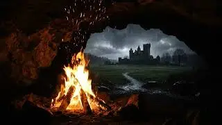 Firelight at the Ancient Castle: 4K Ambient Relaxation (2 h)