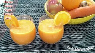Orange Carrot Apple juice with Ginger | #Shorts