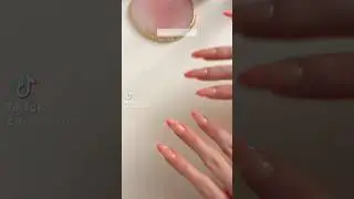 Marble wavy French tip nails design hot pink coral white doing my own nails #nailset #frenchtipnails